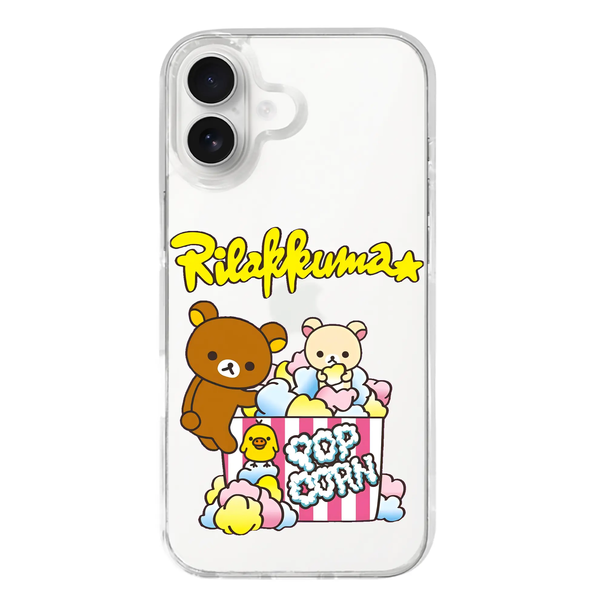 リラックマ (Rilakkuma) グッズ リラックマ (Rilakkuma) - iPhone 17シリーズ 透明スマホケース – 薄型・耐衝撃・精密フィット保護カバー